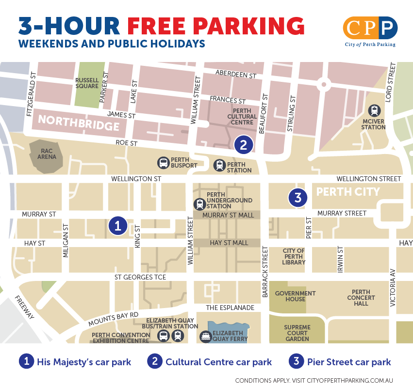 3-Hour Free Parking on Weekends & Public Holidays
