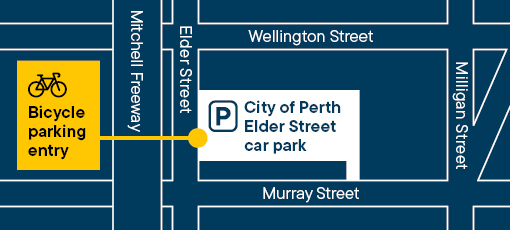 Bicycle parking entry map