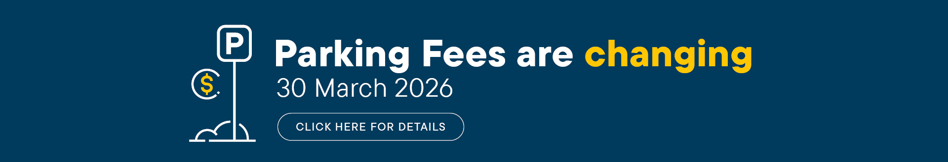 Parking fee changes from 30 March 2026